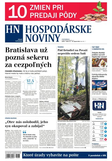 Obálka e-magazínu Hospodárske noviny 21.08.2015