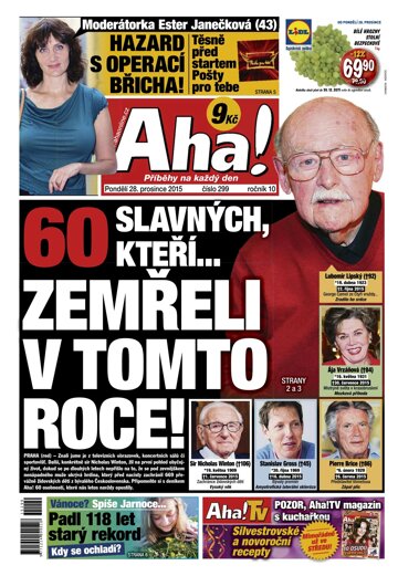 Obálka e-magazínu AHA! 28.12.2015