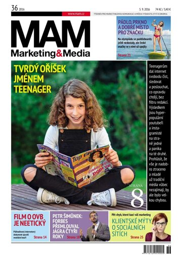 Obálka e-magazínu Marketing & Media 36 - 5.9.2016