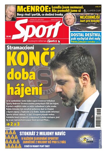 Obálka e-magazínu Sport 20.9.2017