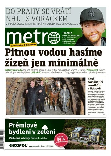 Obálka e-magazínu deník METRO 22.3.2019