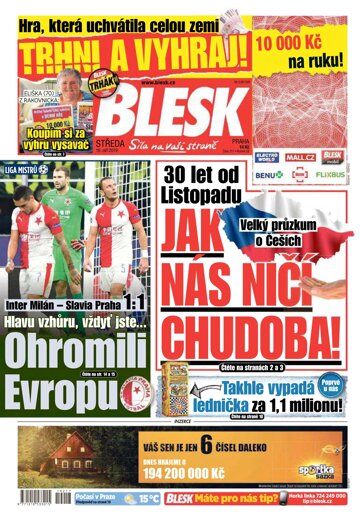 Obálka e-magazínu Blesk 18.9.2019