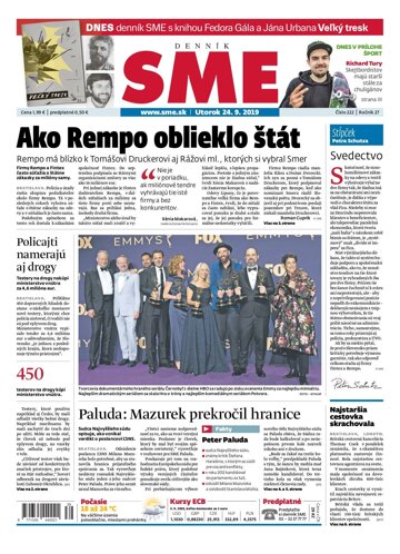 Obálka e-magazínu SME 24.9.2019