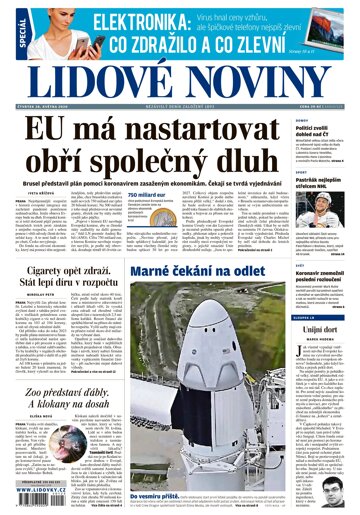 Obálka e-magazínu Lidové noviny 28.5.2020