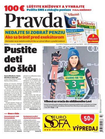 Obálka e-magazínu Pravda 21. 11. 2020