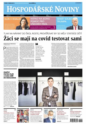 Obálka e-magazínu Hospodářské noviny 027 - 9.2.2021