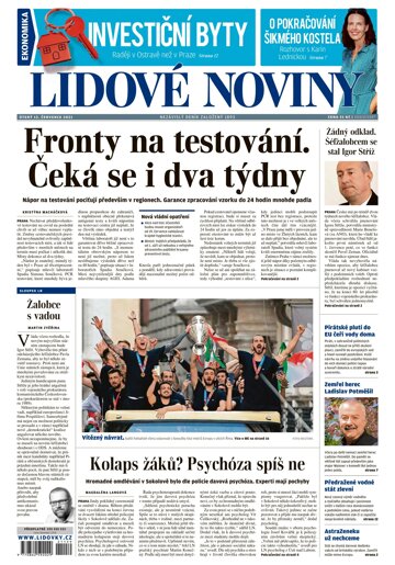 Obálka e-magazínu Lidové noviny 13.7.2021