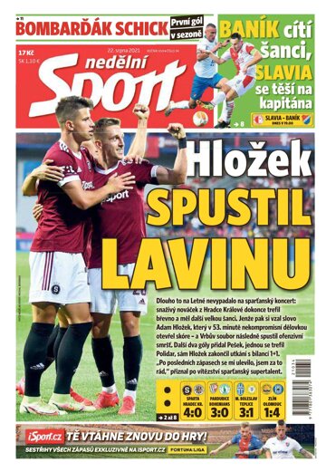 Obálka e-magazínu Nedělní Sport 22.8.2021