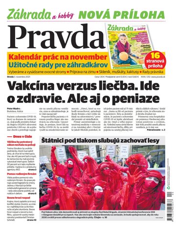 Obálka e-magazínu Pravda 3. 11. 2021