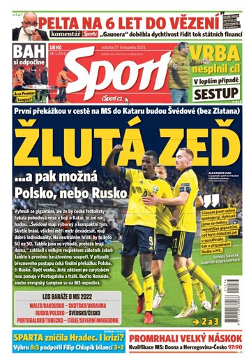 Obálka e-magazínu Sport 27.11.2021