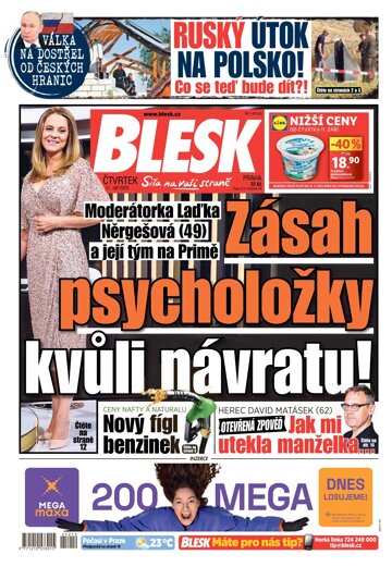 Obálka e-magazínu Blesk 11.9.2025