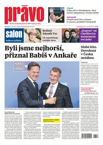 Obálka e-magazínu Deník Právo 9.7.2026