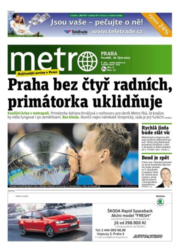 Obálka e-magazínu deník METRO 26.10.2015