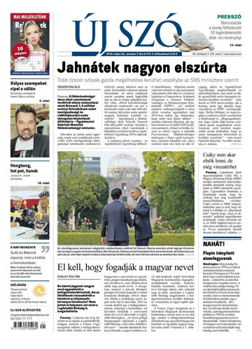 Obálka e-magazínu Új Szó 28.5.2016