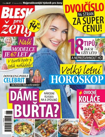 Obálka e-magazínu Blesk pro ženy 27.6.2016