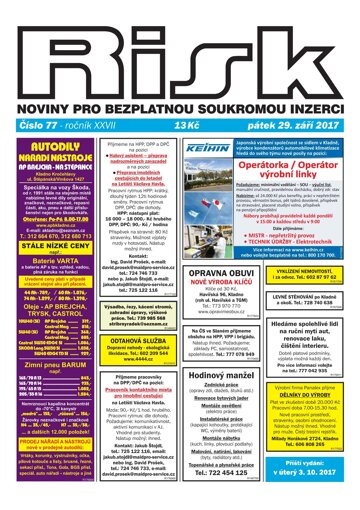Obálka e-magazínu Risk 77/2017