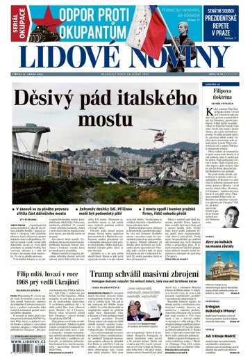 Obálka e-magazínu Lidové noviny 15.8.2018