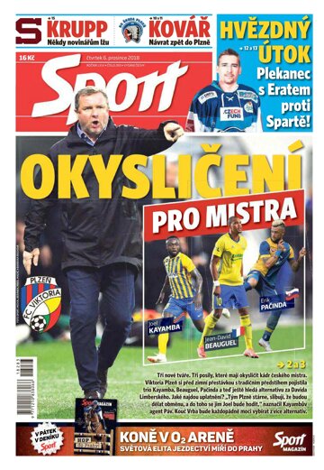 Obálka e-magazínu Sport 6.12.2018