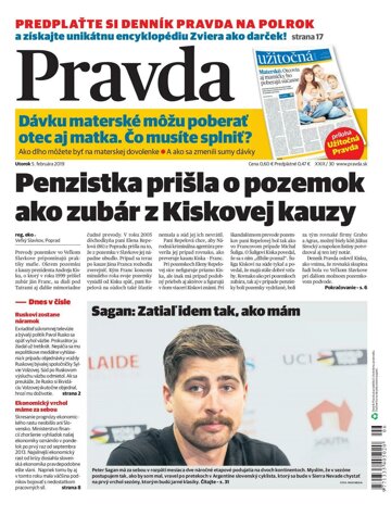 Obálka e-magazínu Pravda 5. 2. 2019