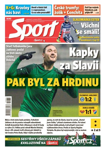 Obálka e-magazínu Sport 9.2.2019