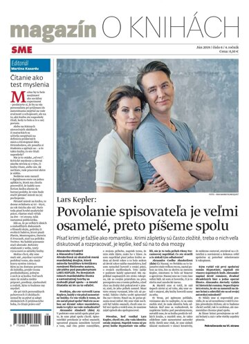 Obálka e-magazínu SME  Magazín O KNIHÁCH 7/6/2019