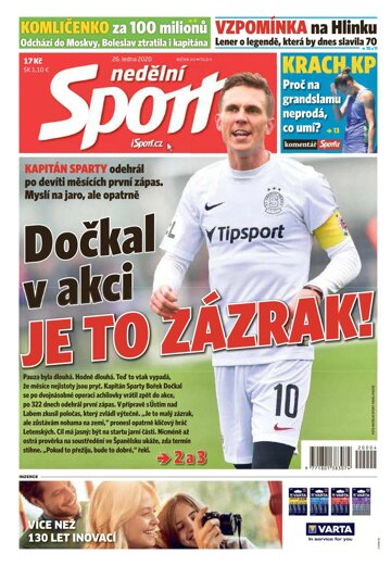 Obálka e-magazínu Nedělní Sport 26.1.2020