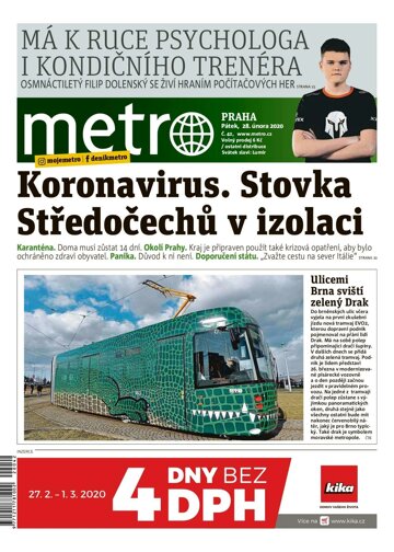 Obálka e-magazínu deník METRO 28.2.2020