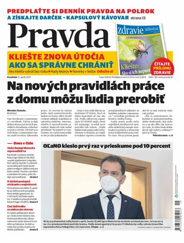 Obálka e-magazínu Pravda 12. 4. 2021