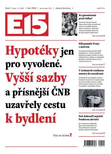 Obálka e-magazínu E15 1.4.2022