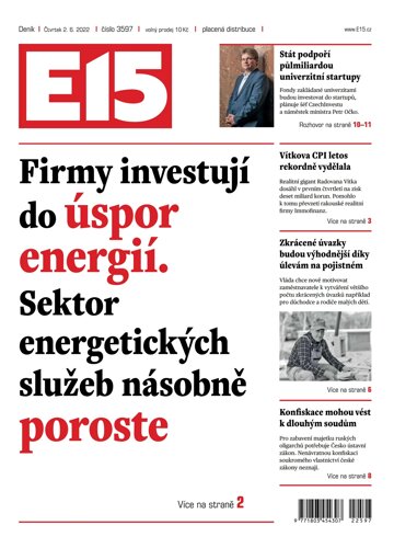 Obálka e-magazínu E15 2.6.2022