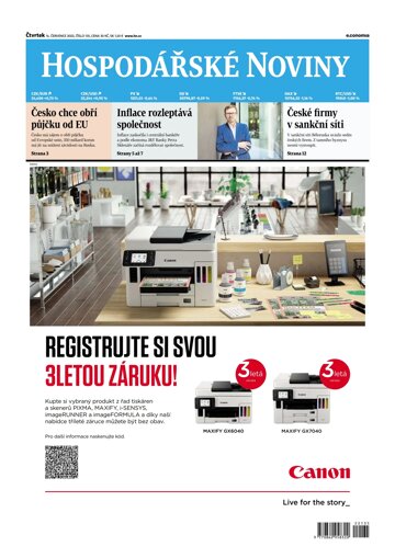 Obálka e-magazínu Hospodářské noviny 135 - 14.7.2022