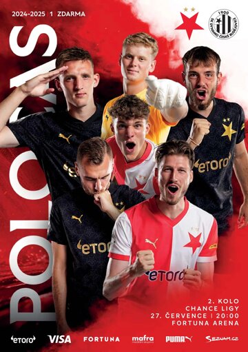Obálka e-magazínu Poločas 25/2024č.1 Slavia - České Budějovice