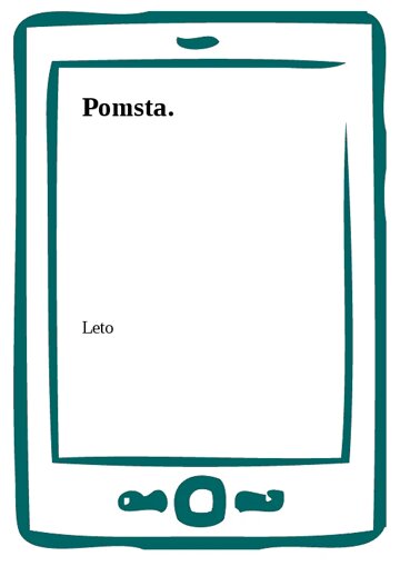 Obálka knihy Pomsta.