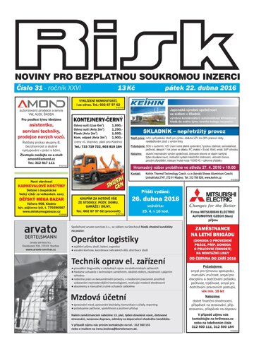 Obálka e-magazínu Risk 31/2016