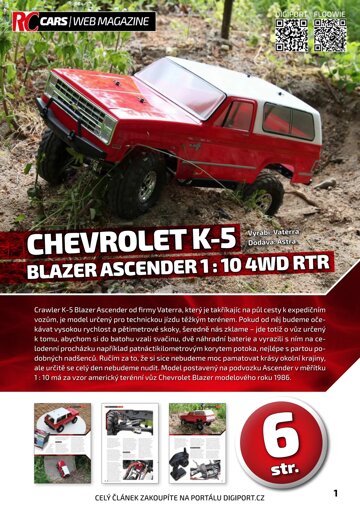 Obálka e-magazínu Chevrolet K-5 Blazer Ascender 1 : 10 4WD RTR
