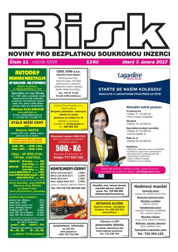 Obálka e-magazínu Risk 11/2017
