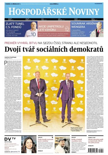 Obálka e-magazínu Hospodářské noviny 051 - 13.3.2017