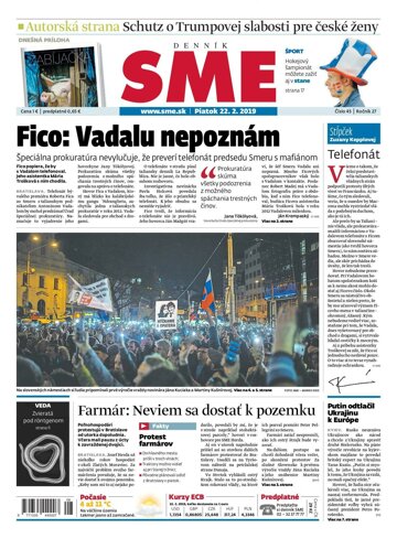 Obálka e-magazínu SME 22.2.2019