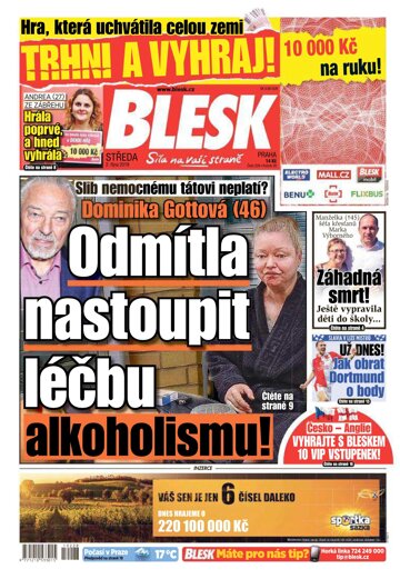 Obálka e-magazínu Blesk 2.10.2019