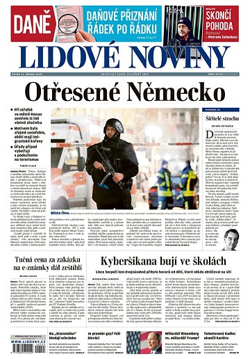 Obálka e-magazínu Lidové noviny 21.2.2020