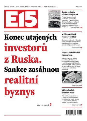 Obálka e-magazínu E15 4.3.2022