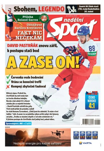 Nedělní Sport 22.5.2022
