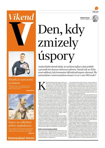 Obálka e-magazínu Hospodářské noviny - příloha Víkend 096 - 19.5.2023 Víkend