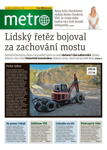 Obálka e-magazínu deník METRO 11.9.2023