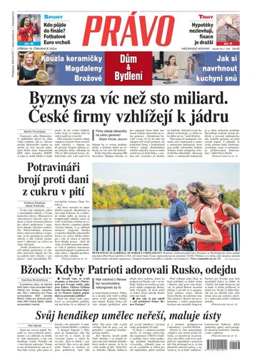 Obálka e-magazínu Deník Právo 10.7.2024