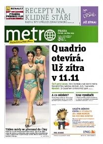 Obálka e-magazínu deník METRO 30.10.2014