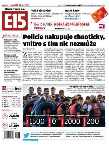 Obálka e-magazínu E15 17.8.2015