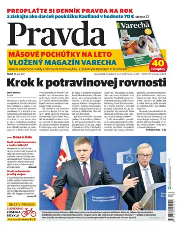 Obálka e-magazínu Pravda 28. 7. 2017
