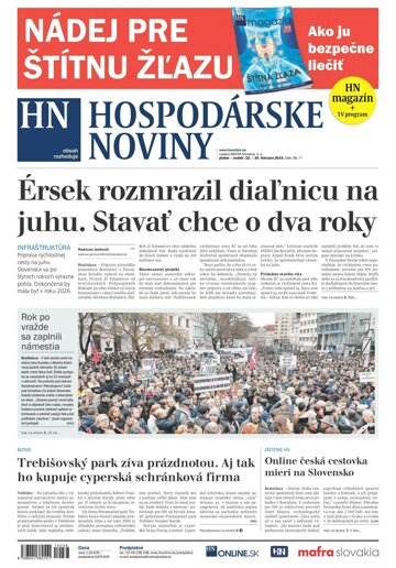 Obálka e-magazínu Hospodárske noviny 22.02.2019