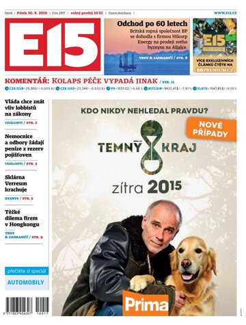 Obálka e-magazínu E15 30.8.2019